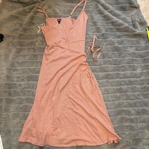 Patagonia Dusty Pink Wrap Maxi Dress